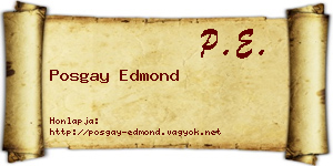 Posgay Edmond névjegykártya